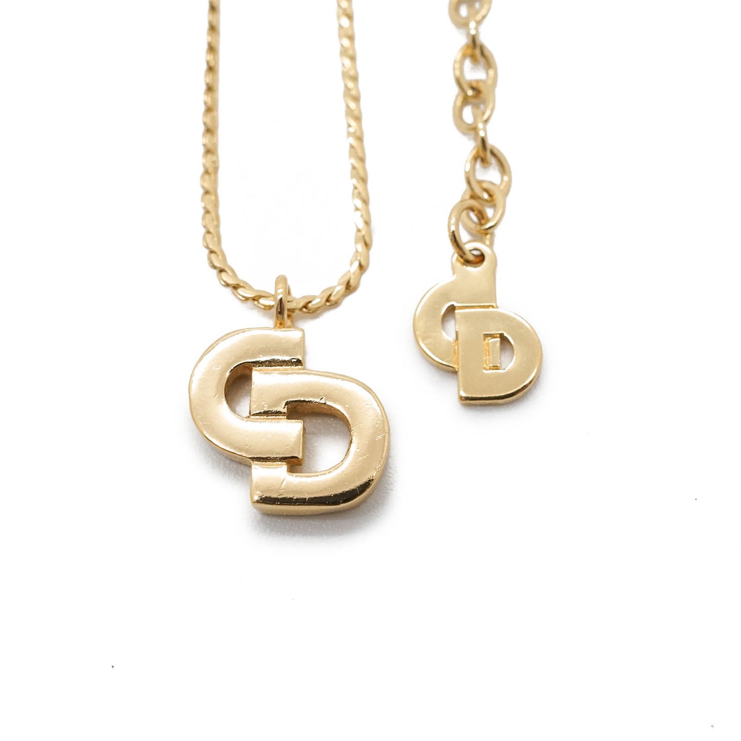 CD Logo Gold Necklace