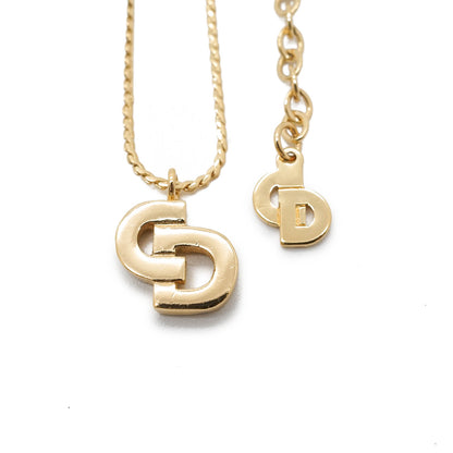 CD Logo Gold Necklace