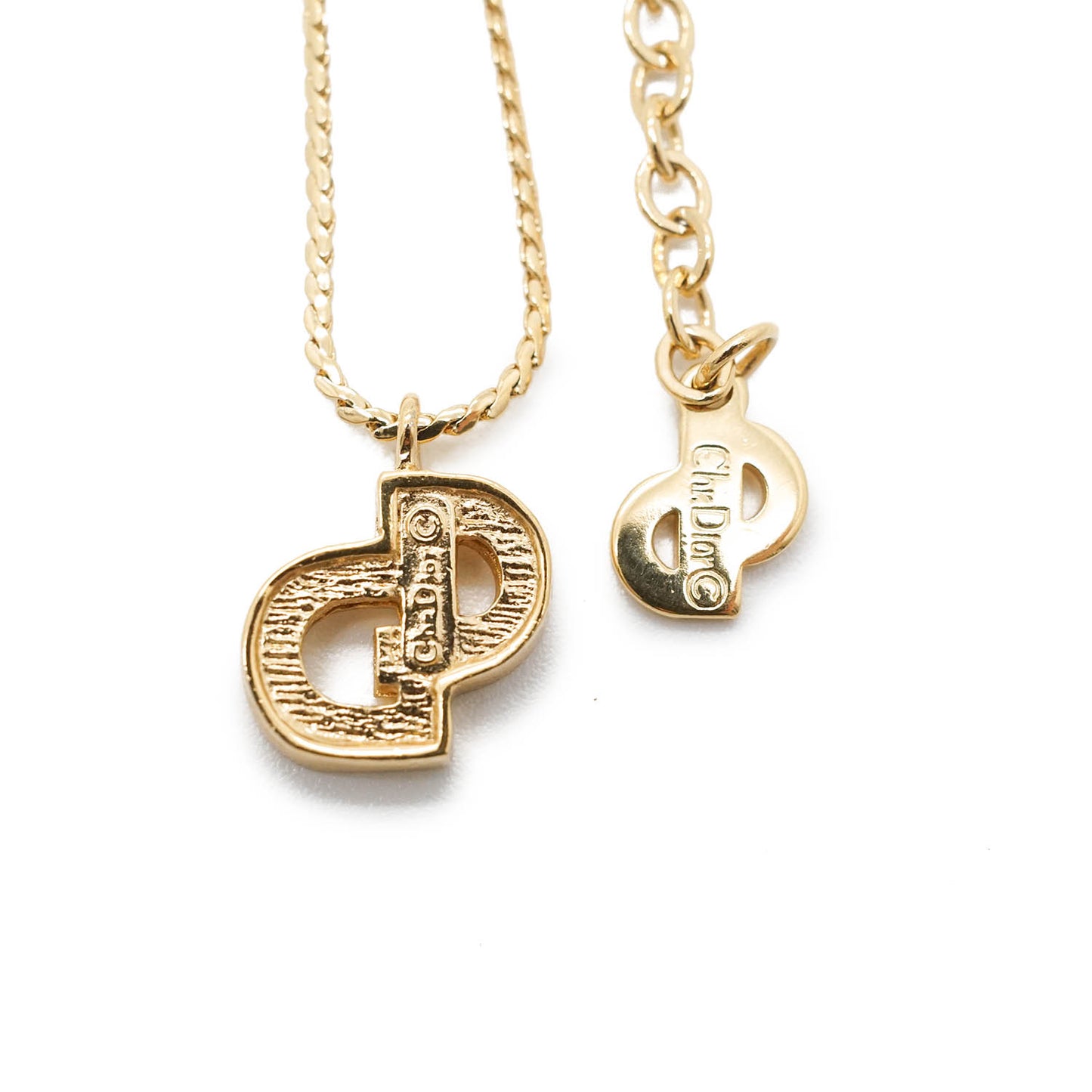 CD Logo Gold Necklace
