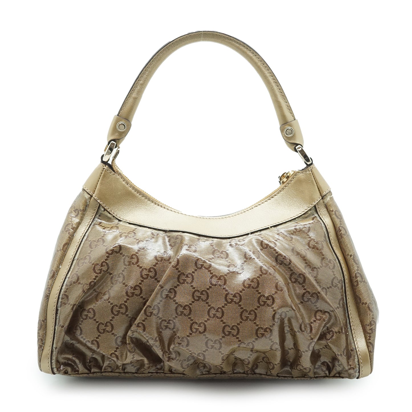 GG Metallic Crystal Abbey D-Ring Shoulder Bag