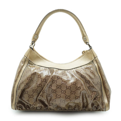 GG Metallic Crystal Abbey D-Ring Shoulder Bag