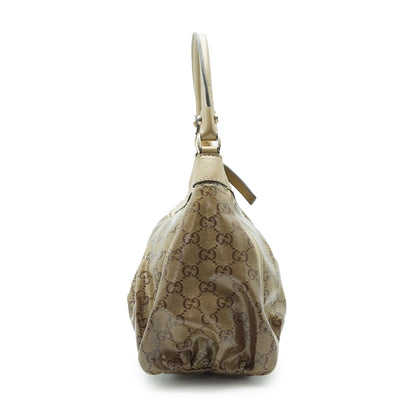 GG Metallic Crystal Abbey D-Ring Shoulder Bag