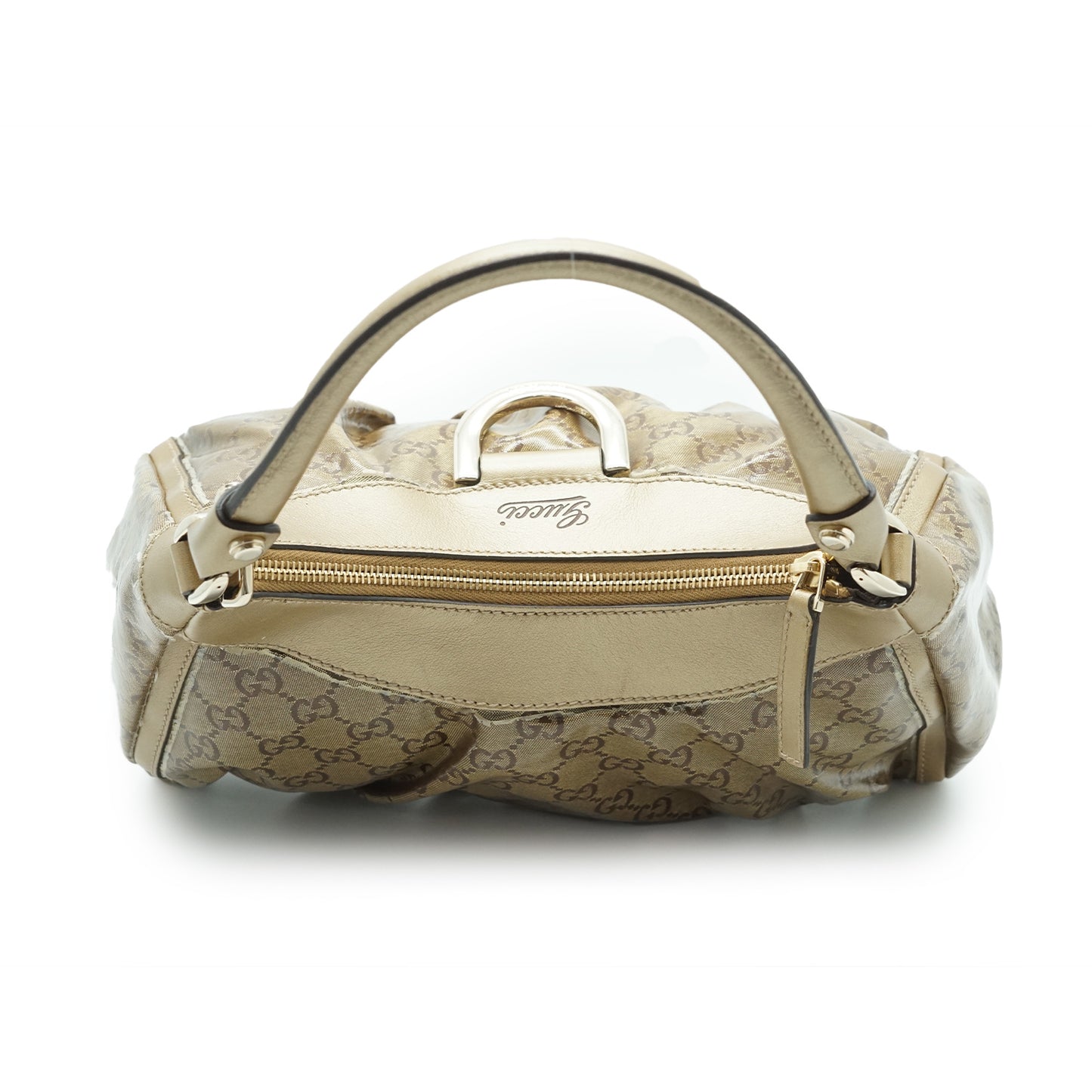 GG Metallic Crystal Abbey D-Ring Shoulder Bag