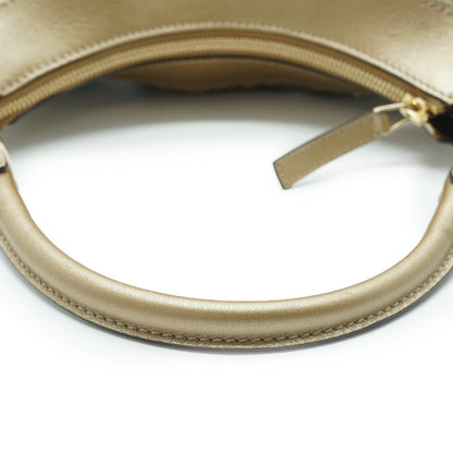 GG Metallic Crystal Abbey D-Ring Shoulder Bag