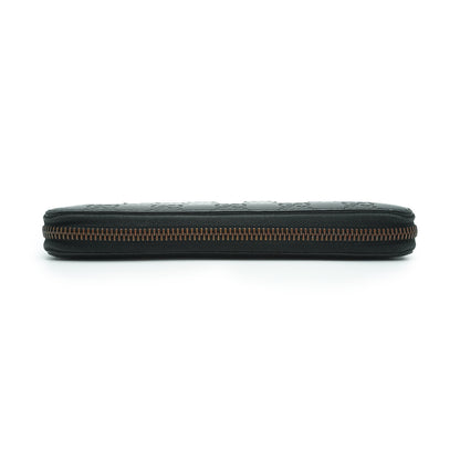 Guccissima Leather Zip Round Long Wallet