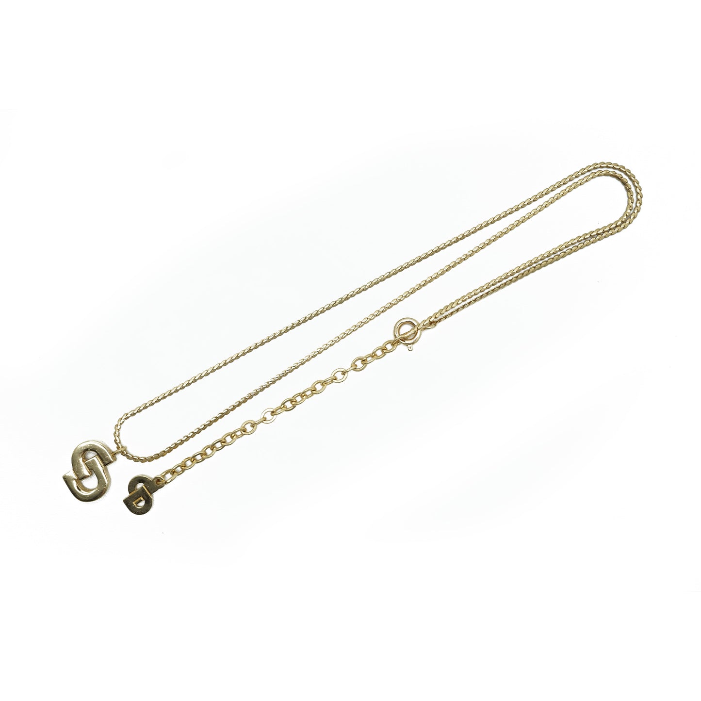CD Logo Gold Necklace