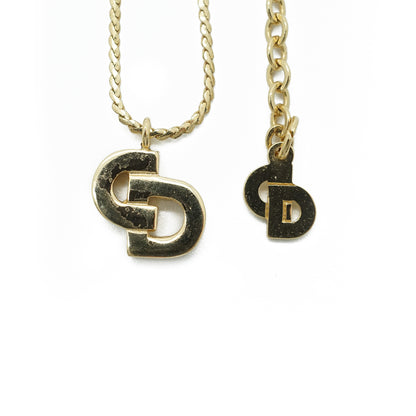 CD Logo Gold Necklace