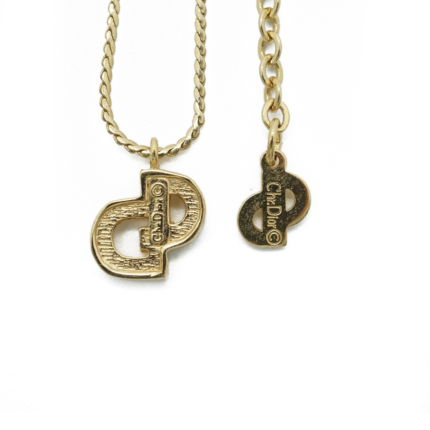 CD Logo Gold Necklace