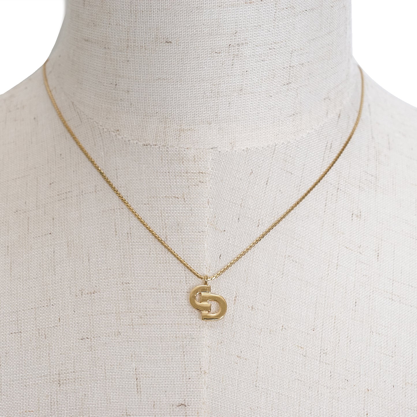 CD Logo Gold Necklace