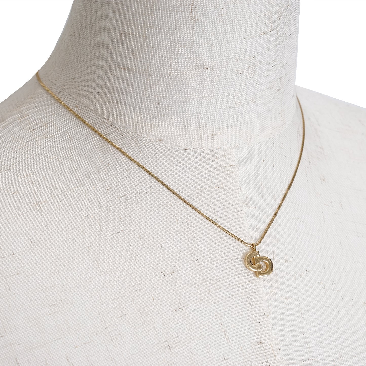 CD Logo Gold Necklace