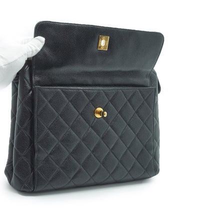 Caviar Skin Leather Chain Tote