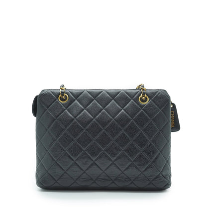 Caviar Skin Leather Chain Tote