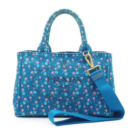 Palm Trees Print 2way Canapa Tote