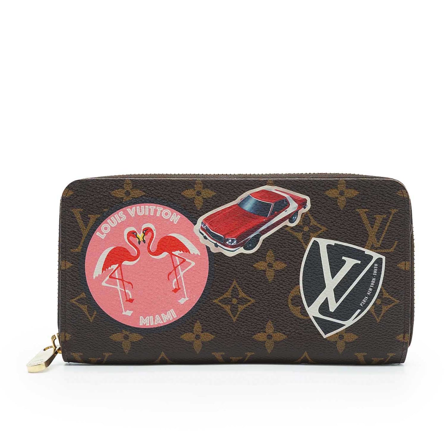 Monogram Sticker Zippy Long Wallet