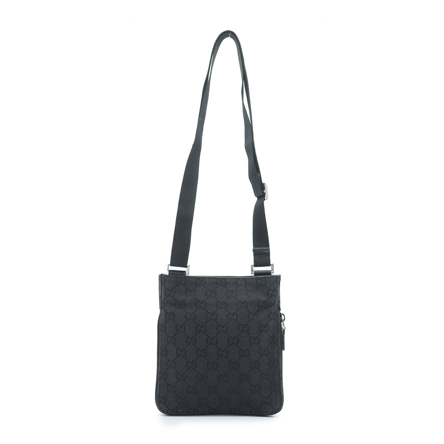 GG Canvas Zip Around Mini Messenger Crossbody Bag