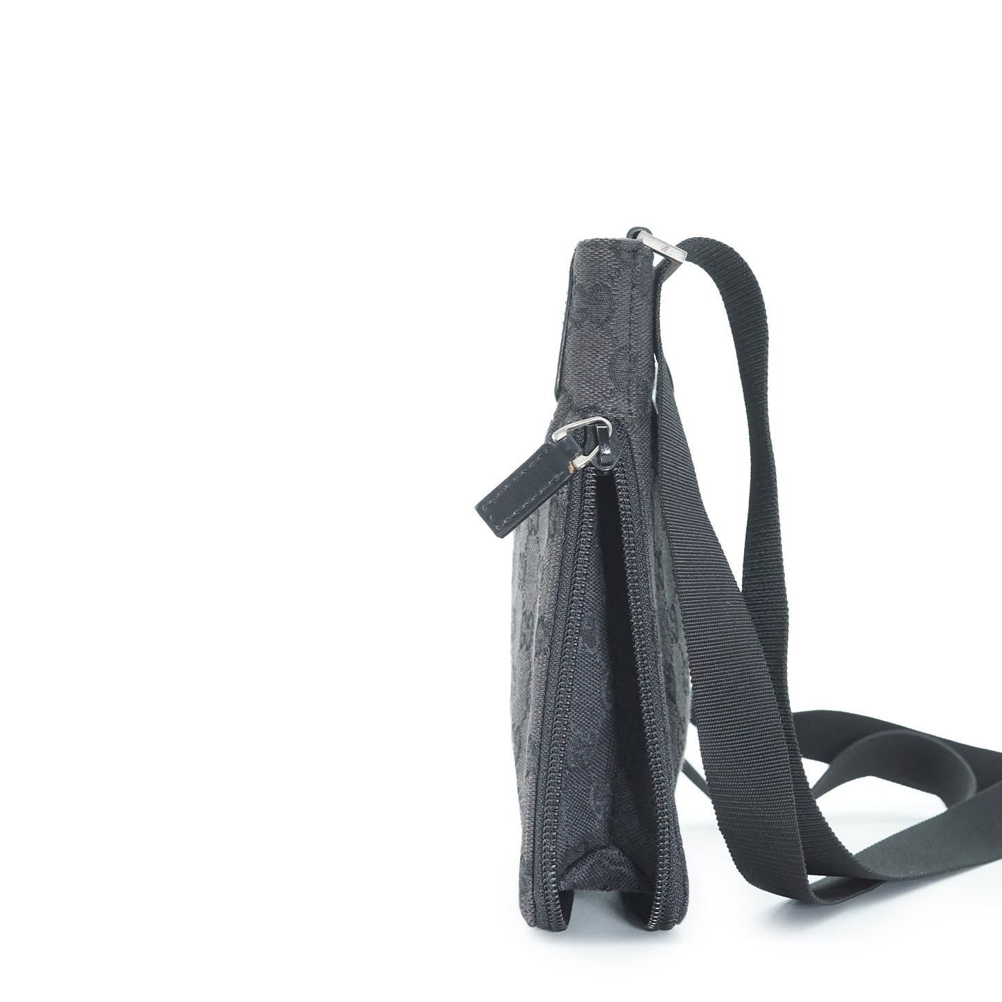 GG Canvas Zip Around Mini Messenger Crossbody Bag