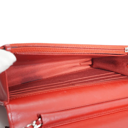 Lambskin Leather Matelasse Wallet on Chain