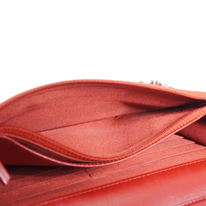 Lambskin Leather Matelasse Wallet on Chain