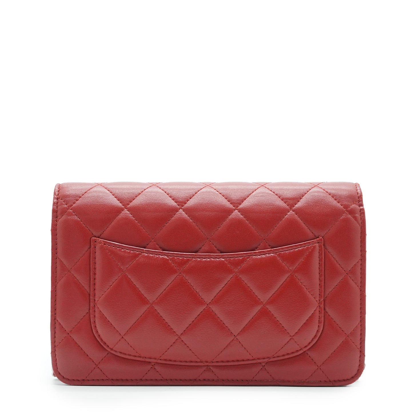Lambskin Leather Matelasse Wallet on Chain