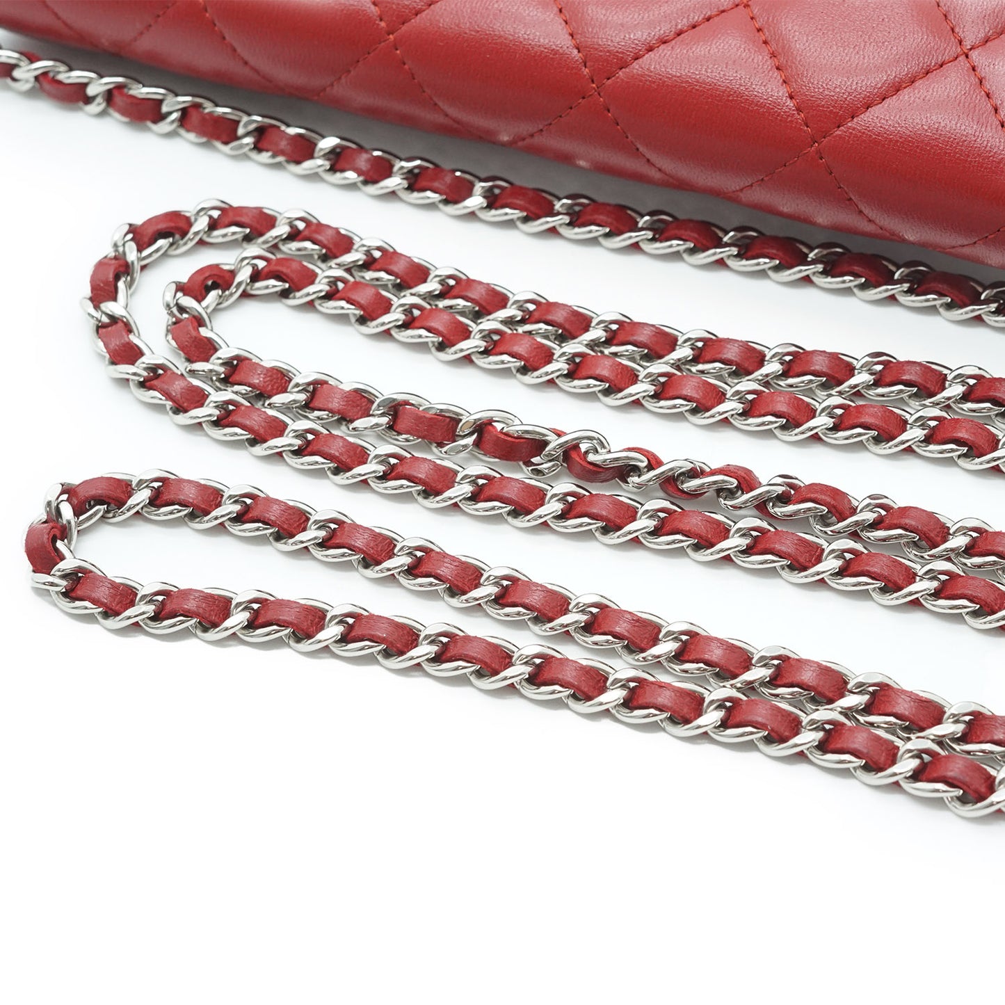 Lambskin Leather Matelasse Wallet on Chain