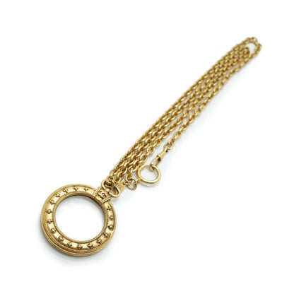 Magnifying Glass Gold Chain Necklace GP
