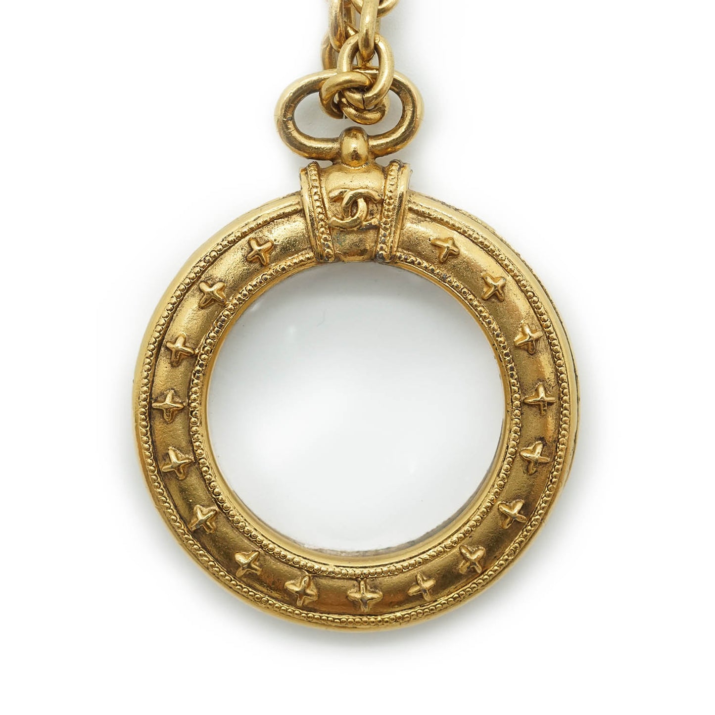 Magnifying Glass Gold Chain Necklace GP