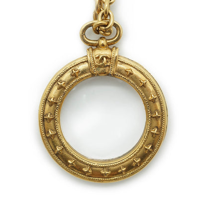 Magnifying Glass Gold Chain Necklace GP