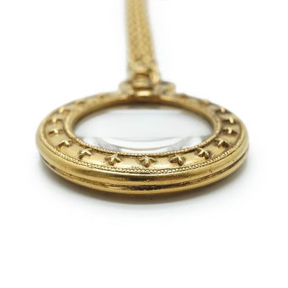 Magnifying Glass Gold Chain Necklace GP
