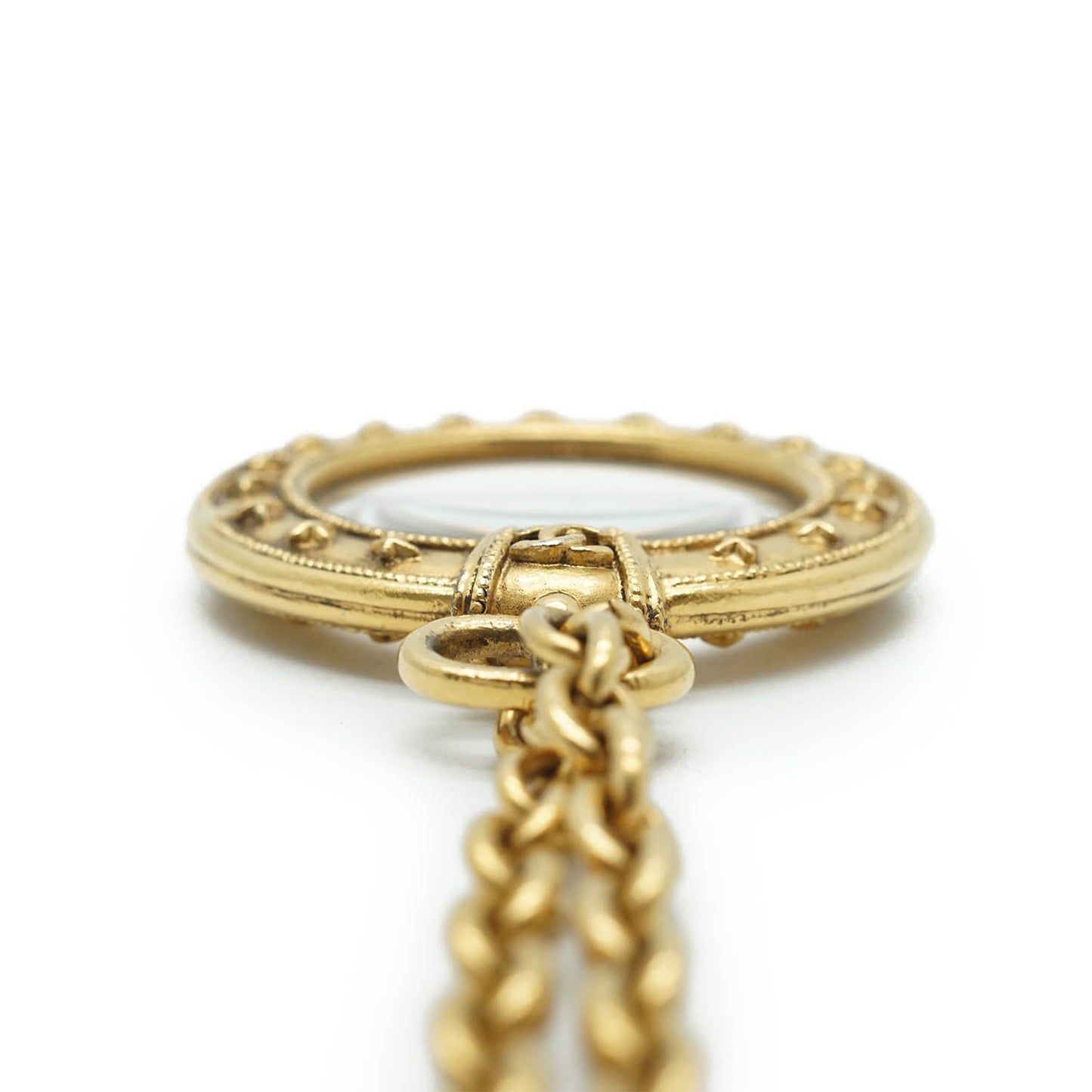 Magnifying Glass Gold Chain Necklace GP