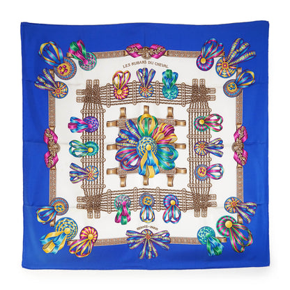 Les Rubans du Cheval Carre 90 Silk Scarf