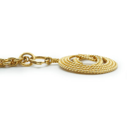 Coco Mark Round Pendant Necklace GP