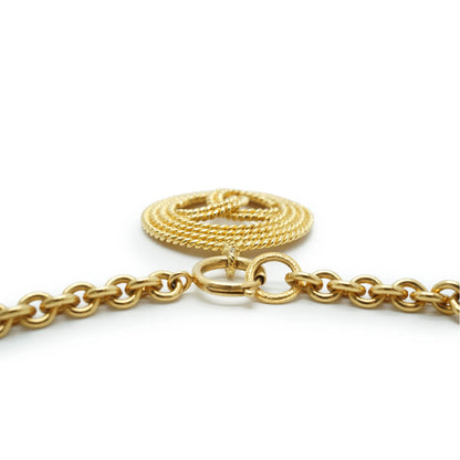 Coco Mark Round Pendant Necklace GP
