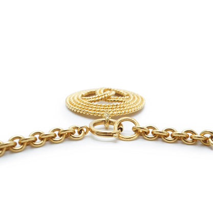 Coco Mark Round Pendant Necklace GP