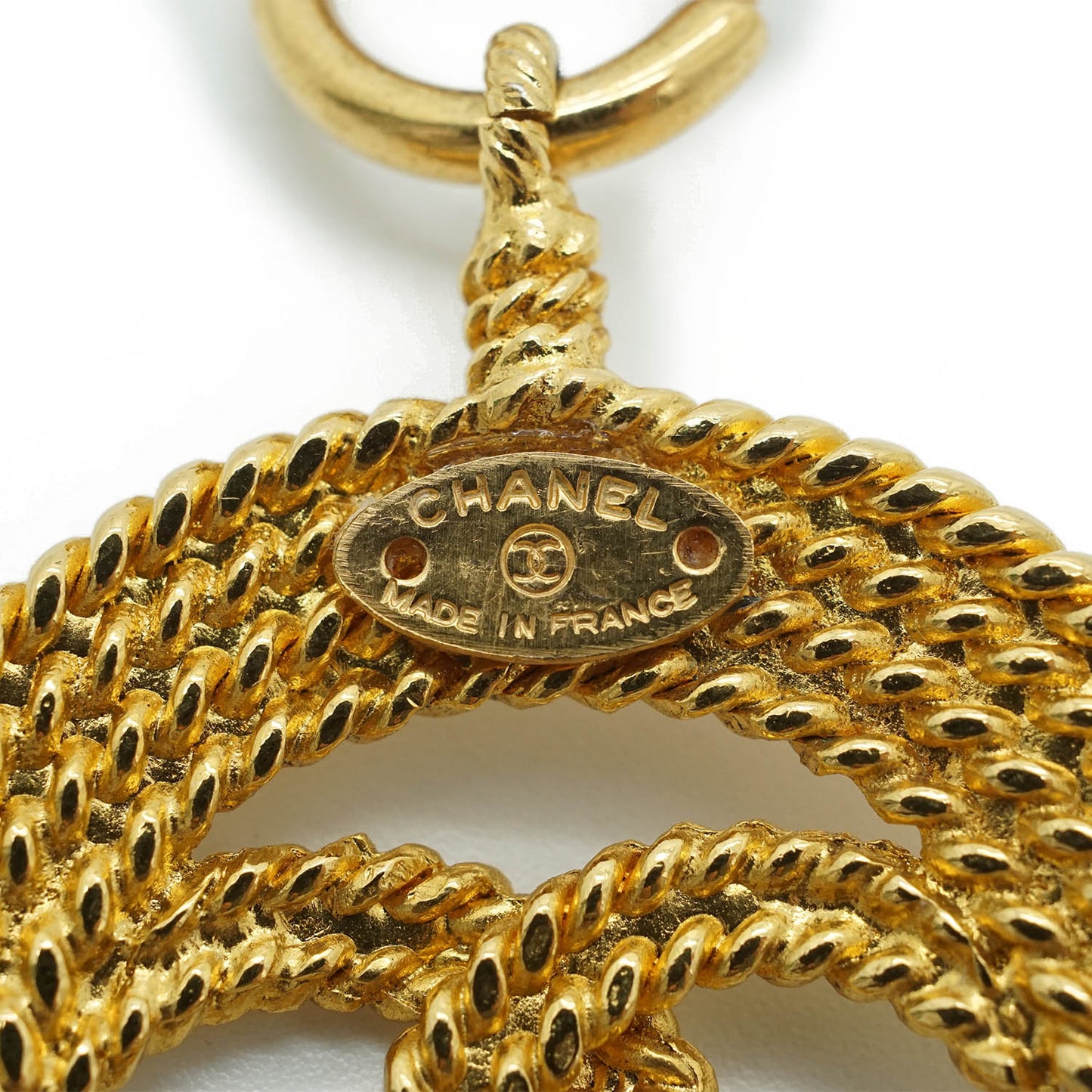 Coco Mark Round Pendant Necklace GP