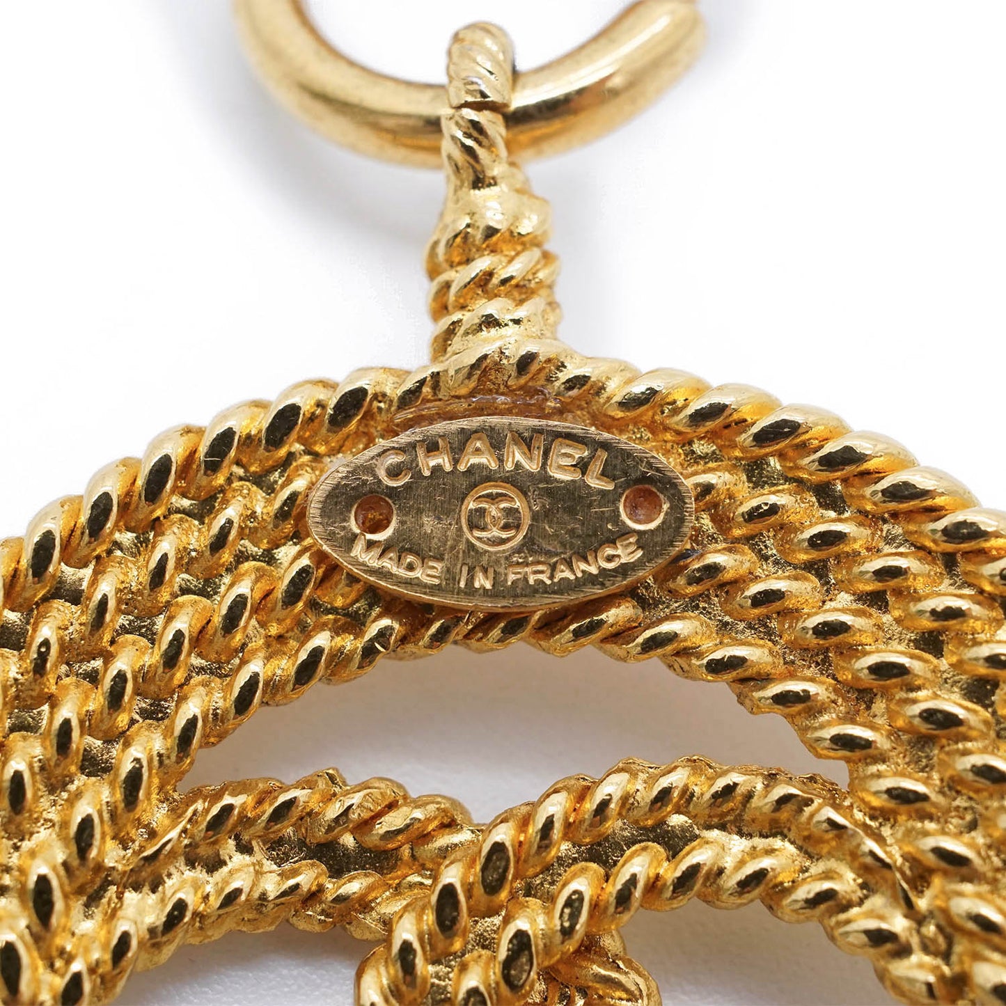 Coco Mark Round Pendant Necklace GP