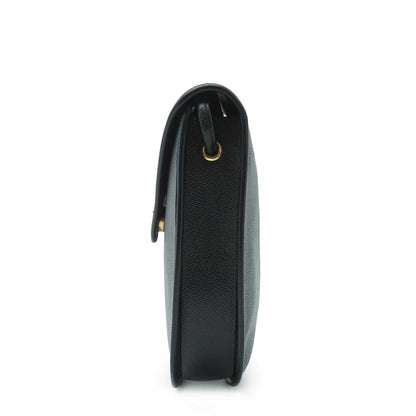 Vintage YSL Logo Plate Rounded Crossbody Bag