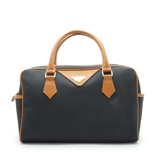 Vintage Canvas Leather Boston Bag