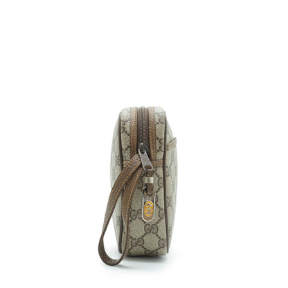 GG Supreme Coated Canvas Vintage Wristlet Pouch