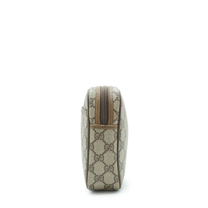 GG Supreme Coated Canvas Vintage Wristlet Pouch
