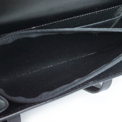 Vintage Push Lock Leather Shoulder Bag