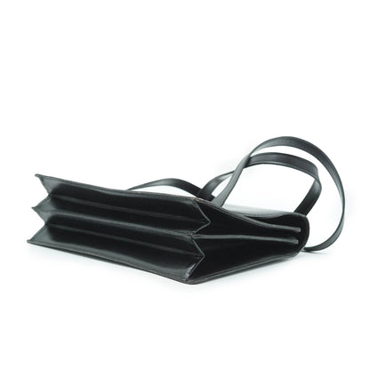 Vintage Push Lock Leather Shoulder Bag
