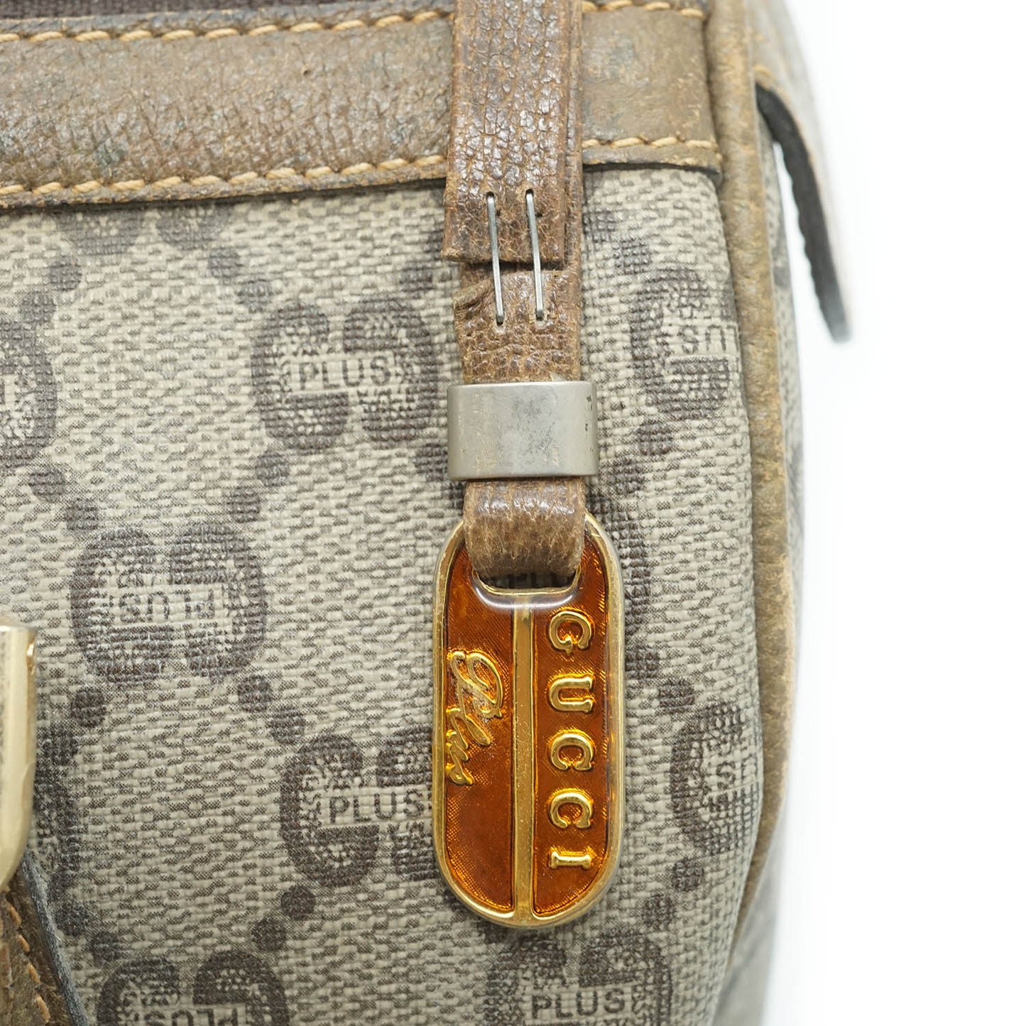 GG Supreme Gucci Plus Vintage Coated Canvas Boston Bag