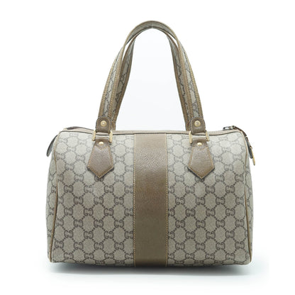 GG Supreme Gucci Plus Vintage Coated Canvas Boston Bag