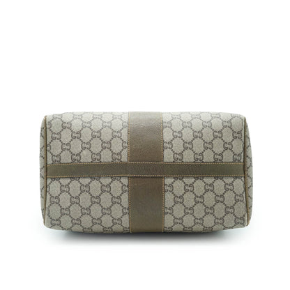 GG Supreme Gucci Plus Vintage Coated Canvas Boston Bag