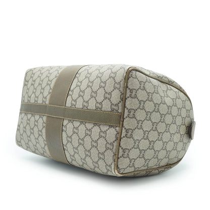 GG Supreme Gucci Plus Vintage Coated Canvas Boston Bag