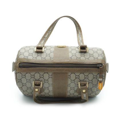 GG Supreme Gucci Plus Vintage Coated Canvas Boston Bag