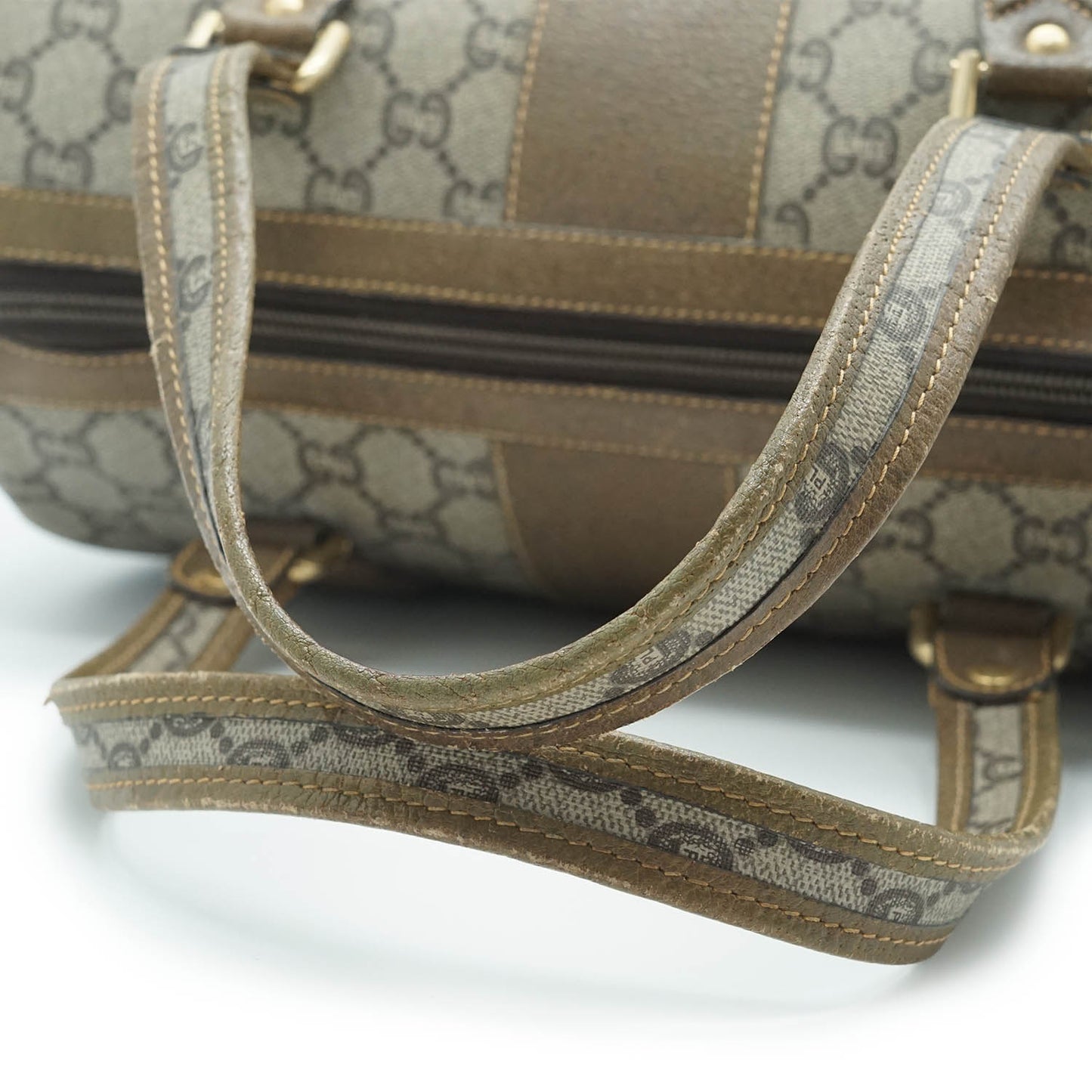 GG Supreme Gucci Plus Vintage Coated Canvas Boston Bag