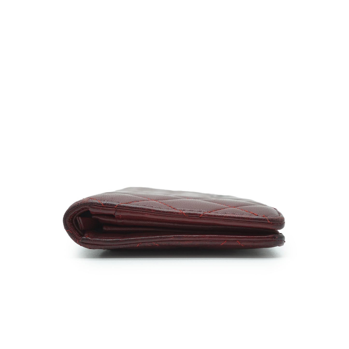 Classic Lambskin Matelasse Round Long Wallet