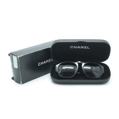 CC Logo Black Frame Sunglasses