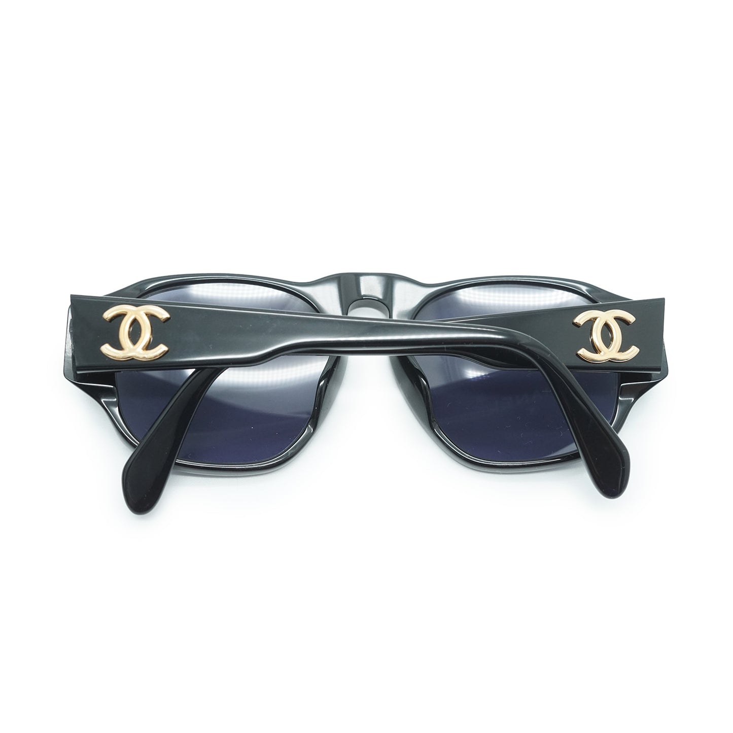 CC Logo Black Frame Sunglasses
